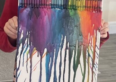 Melting Colourful Crayons